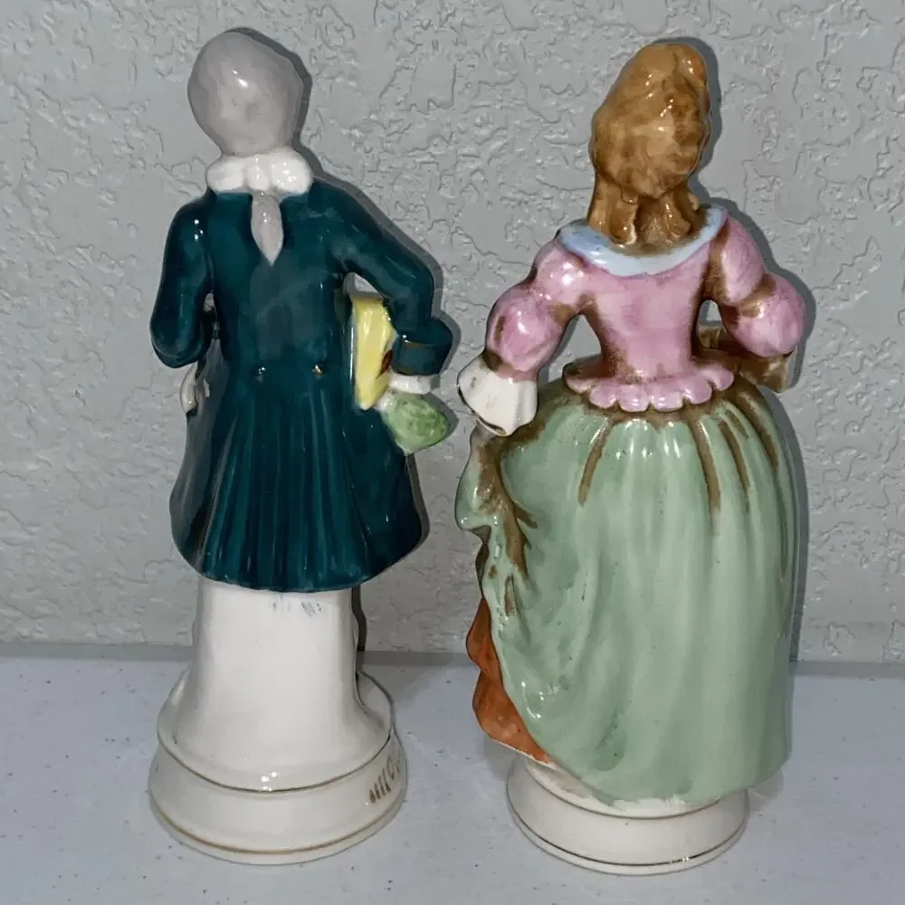 VTG Made in Occupied Japan Victorian Courting Couples Mismatch Figurines 7” READ